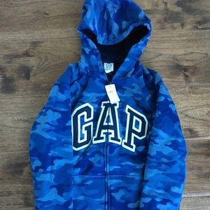 Gap XL boys camo hoodie NWT